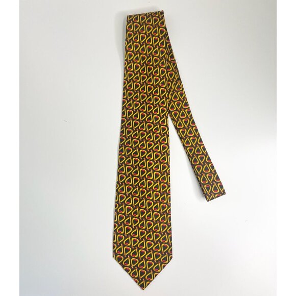Gucci Vintage Patterned Silk Tie - Picture 2 of 4